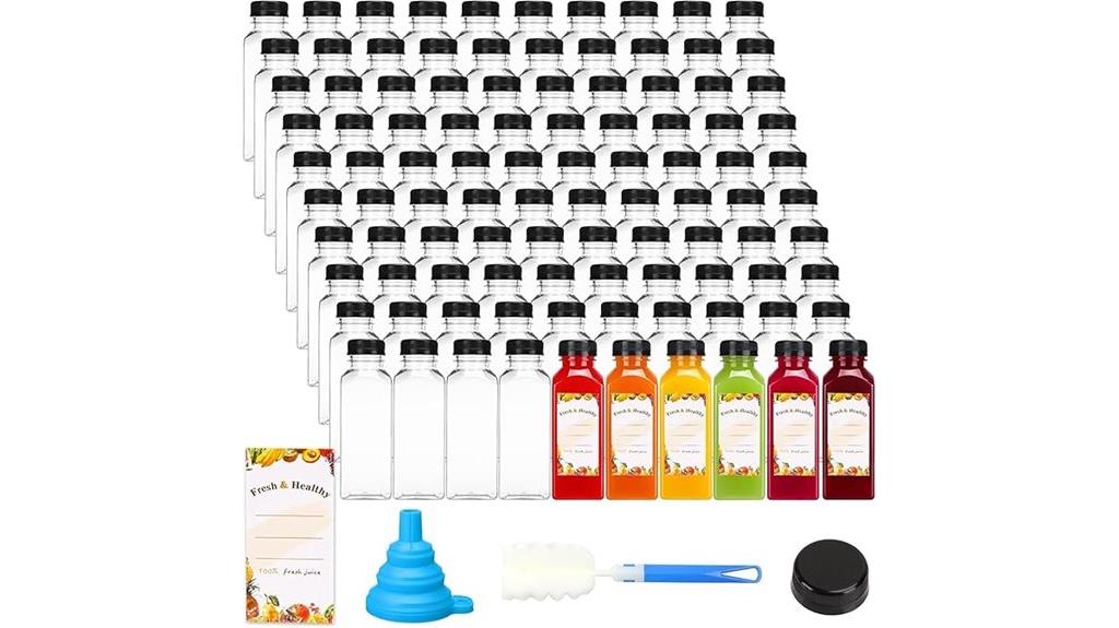 reusable juice bottles 12oz 30 pack