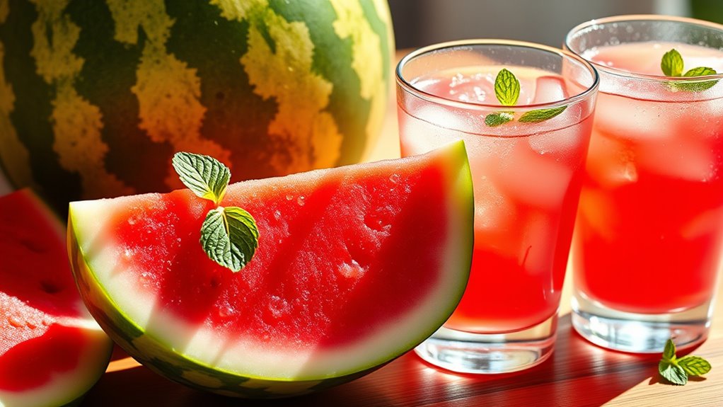 select ripe juicy melons