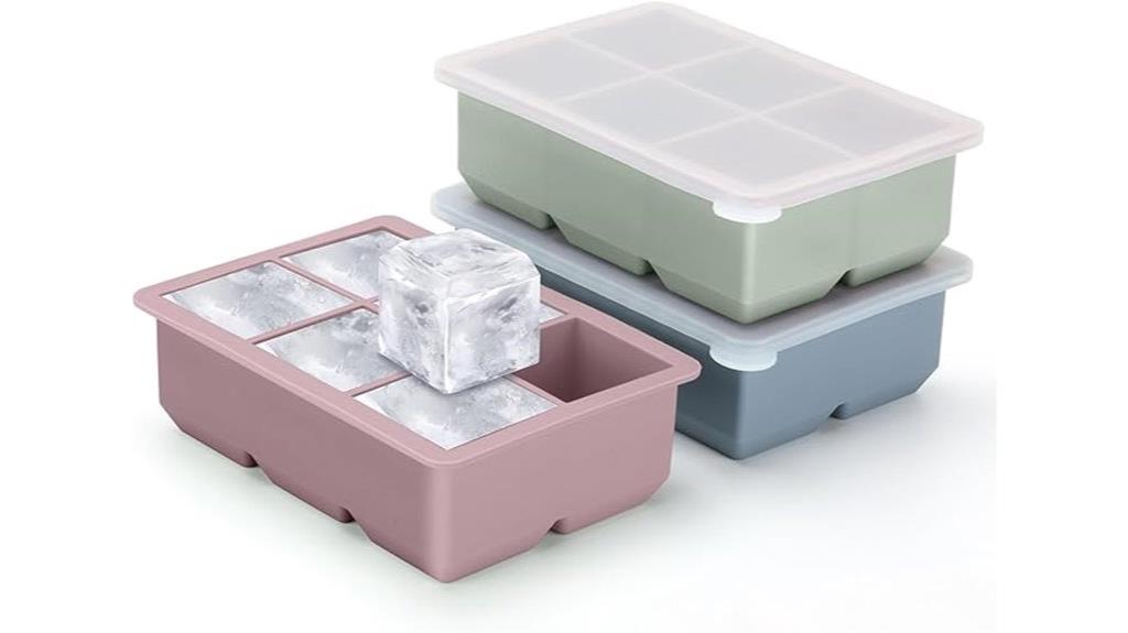 set of three silicone trays