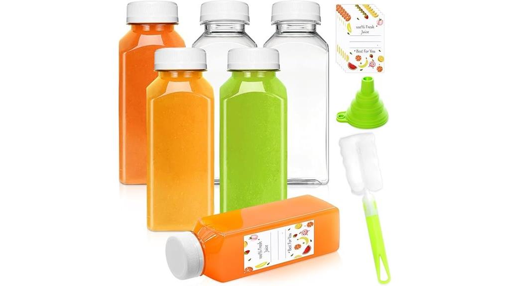 six bpa free juice bottles