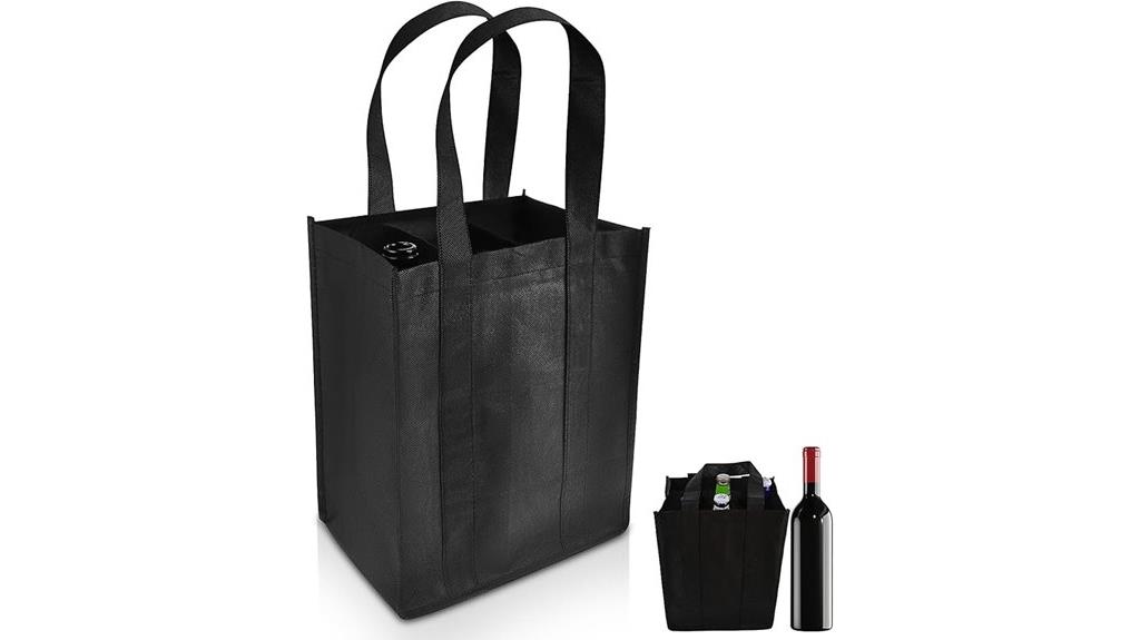six compartment wine tote