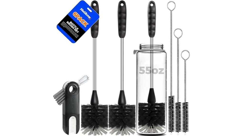 six pack bottle cleaning brushes