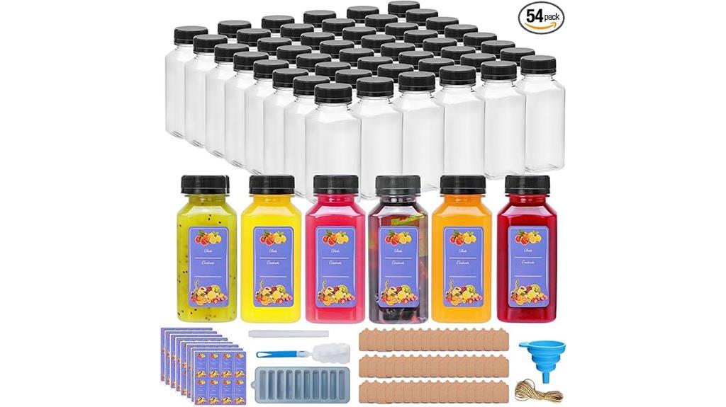 small plastic juice bottles