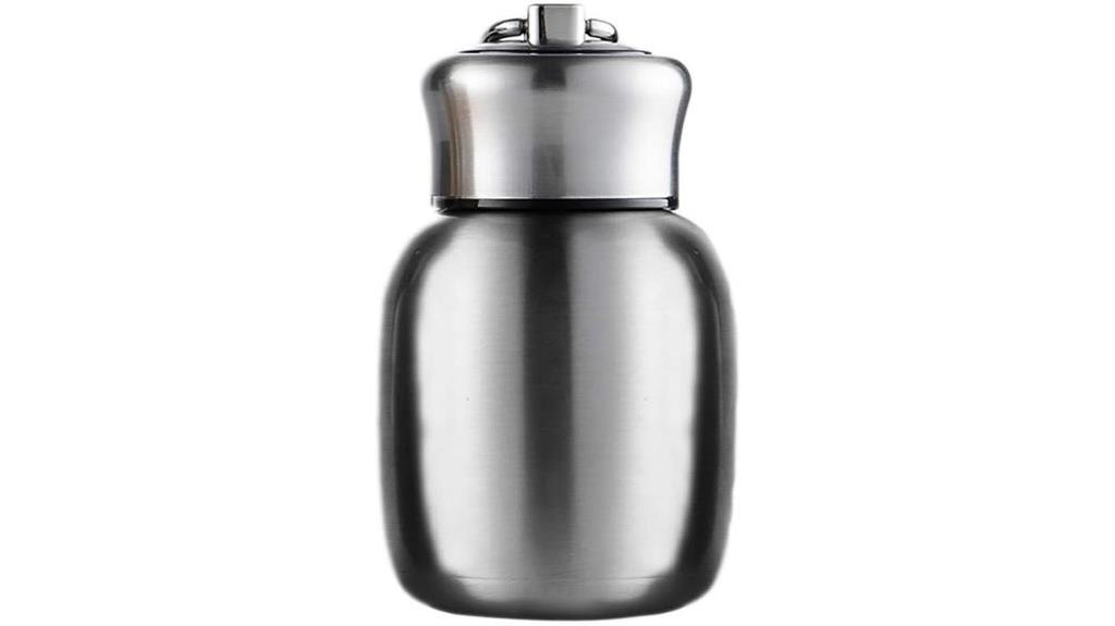 small stainless steel bottle
