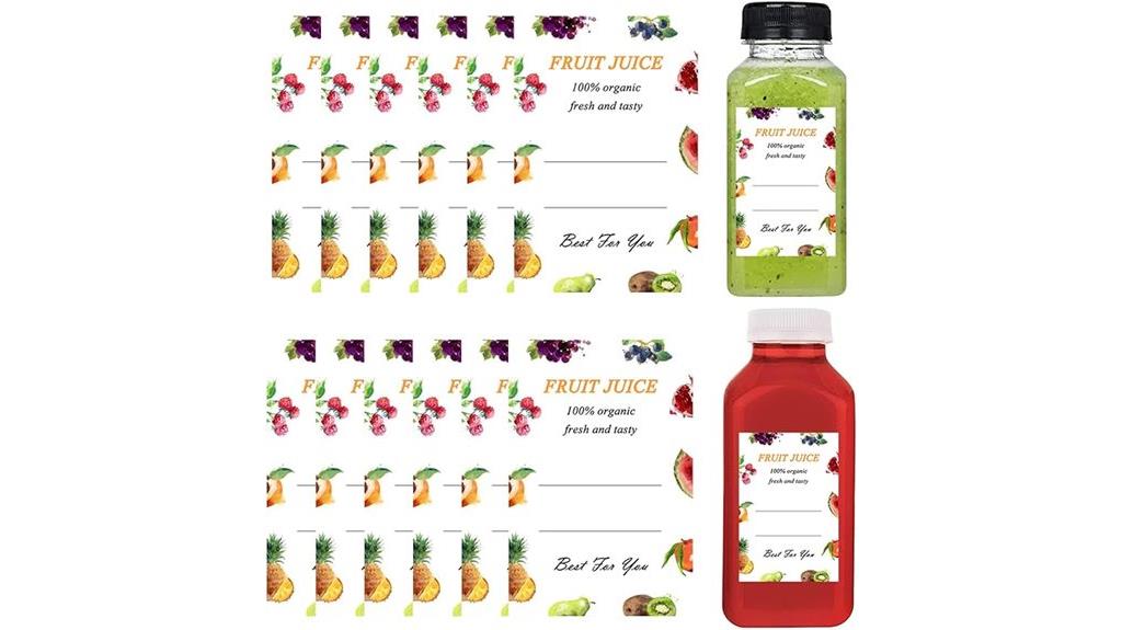 snowting juice bottle labels