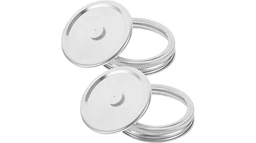 stainless mason jar lids