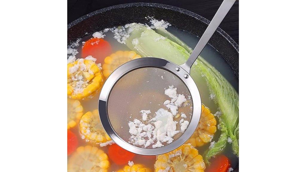 stainless steel cooking skimmer