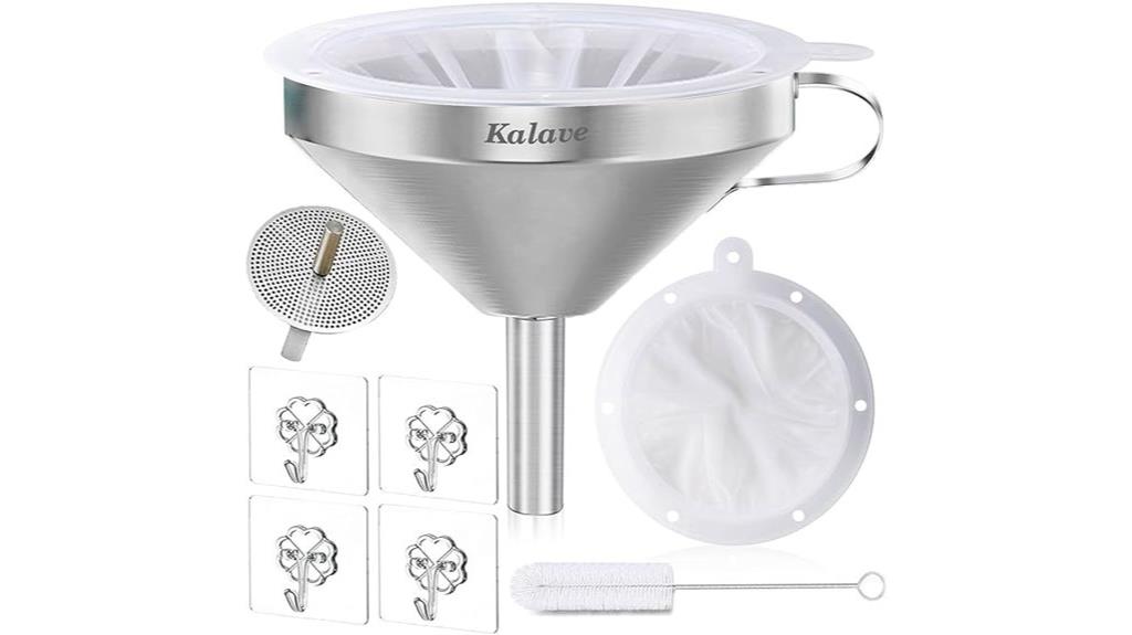 stainless steel funnel strainer
