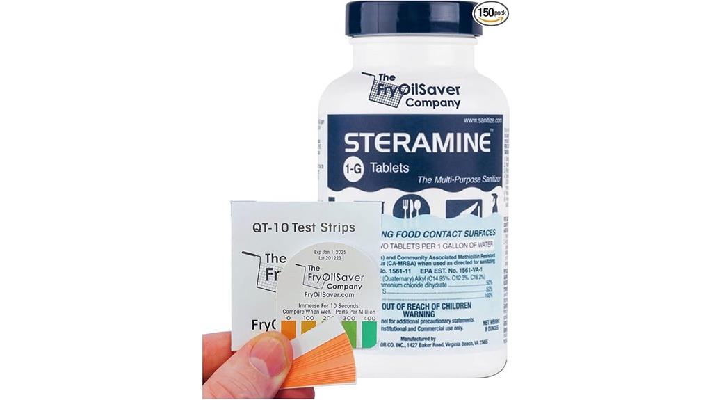 steramine sanitizer tablets 150 count