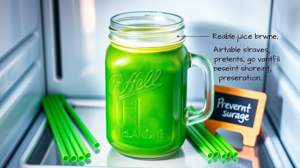 store juice in airtight containers