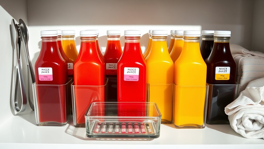 store juices safely properly