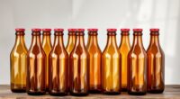 stylish amber juice bottles