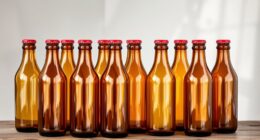stylish amber juice bottles