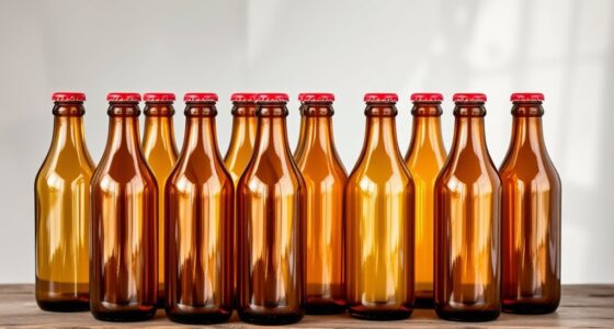 stylish amber juice bottles