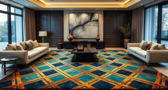 stylish geometric silk rugs