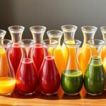 stylish glass juice carafes