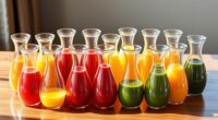stylish glass juice carafes