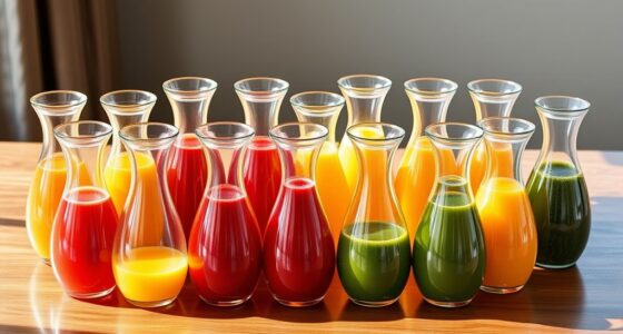 stylish glass juice carafes