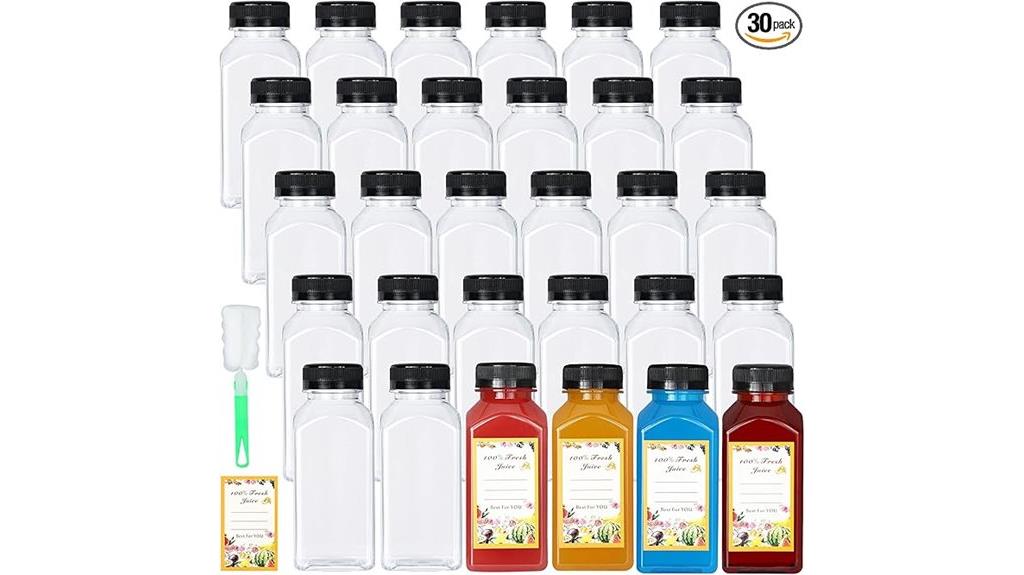 thirty 8 ounce bottles