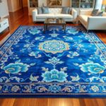 top blue silk rug collection