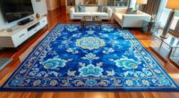top blue silk rug collection