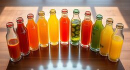 top glass juice bottles