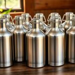top stainless steel juice growlers