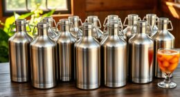top stainless steel juice growlers