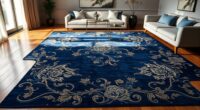 top yilong navy silk rugs