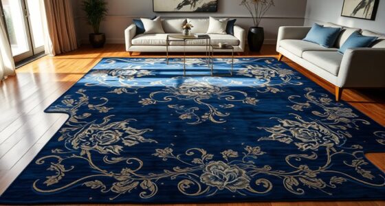 top yilong navy silk rugs