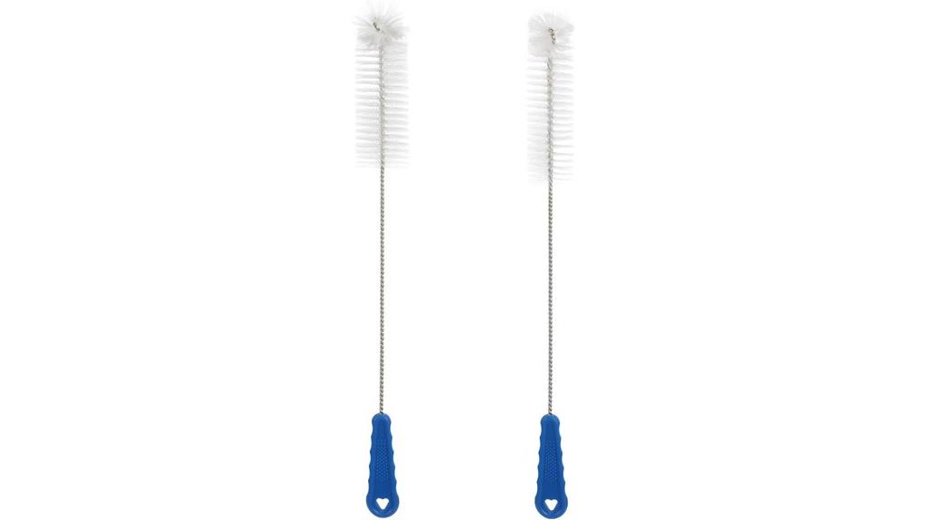 two bottle brushes with handles