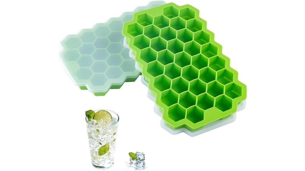 two silicone ice trays