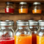 vintage style juice bottle collection