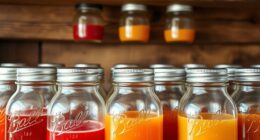 vintage style juice bottle collection