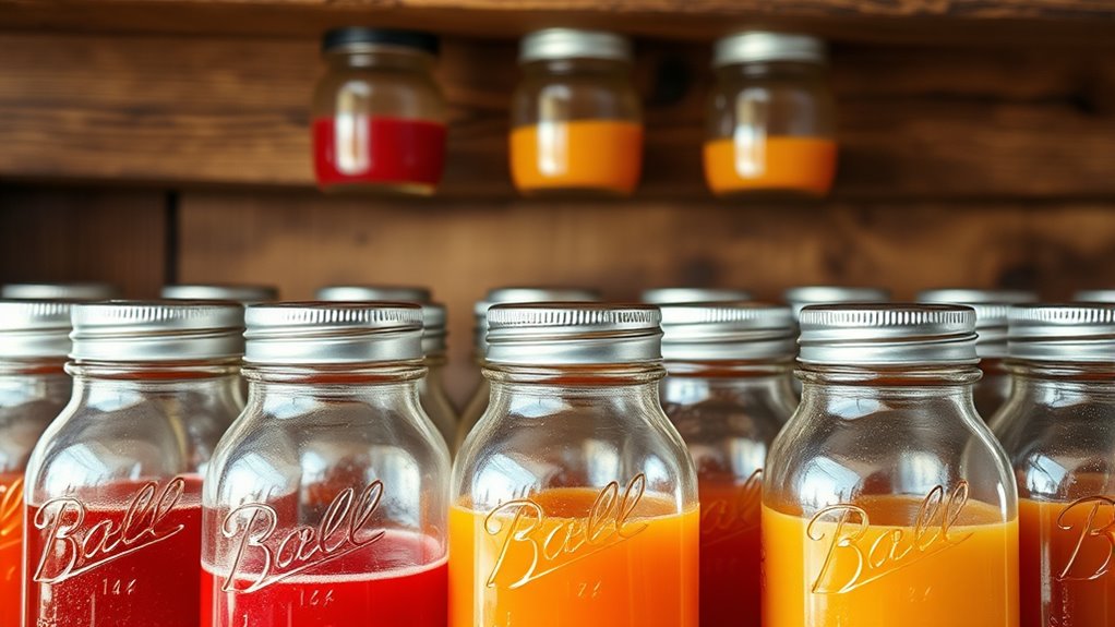 vintage style juice bottle collection