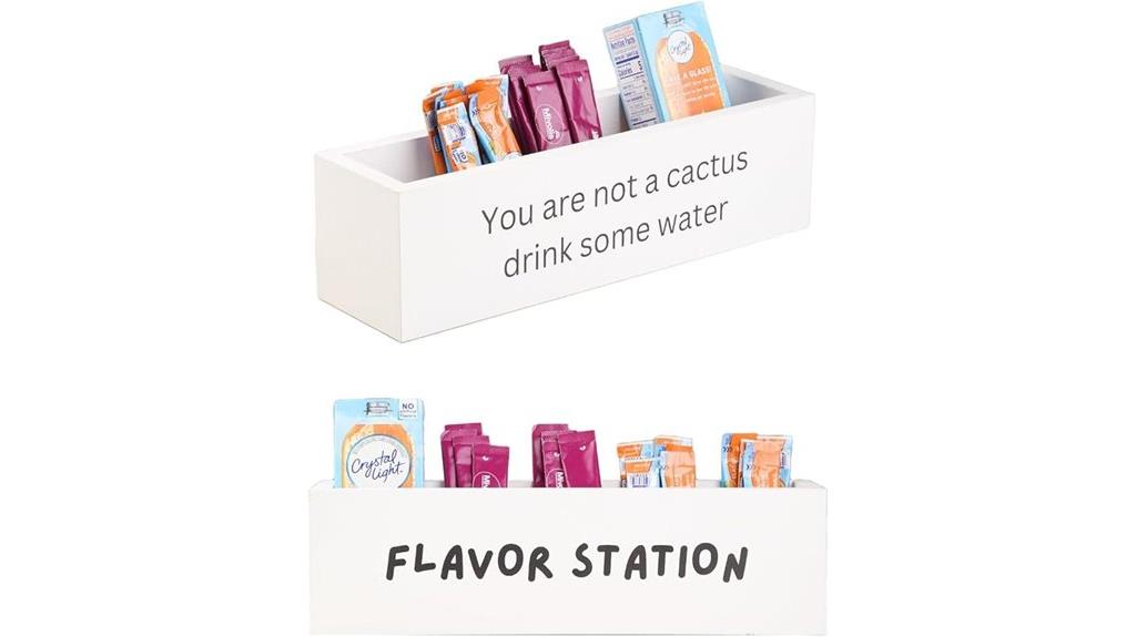 water flavor packet organizer