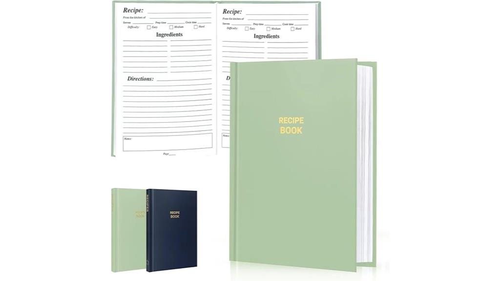 waterproof blank recipe book