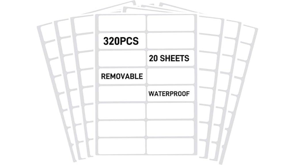 waterproof bottle label set