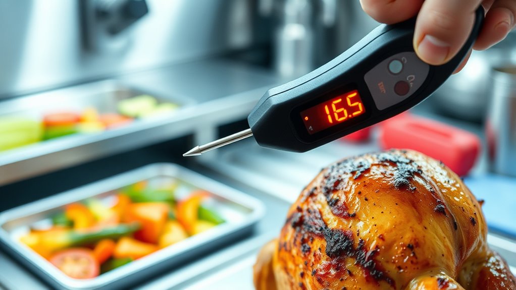 check food temperatures regularly