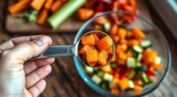 proper vegetable roasting measurements