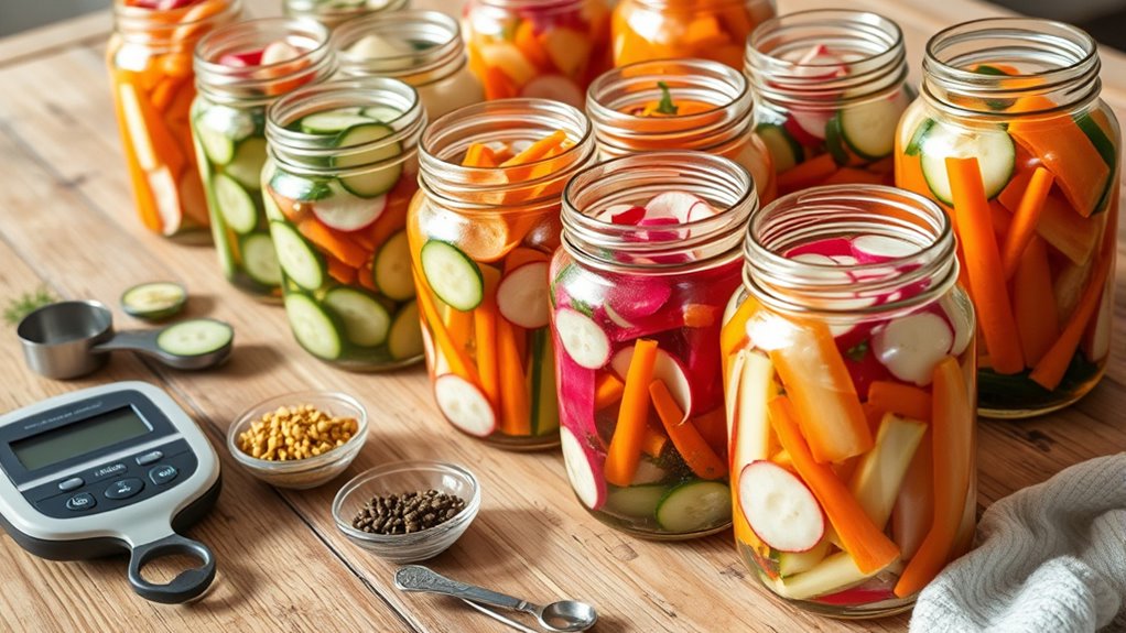 vinegar based quick vegetable pickling