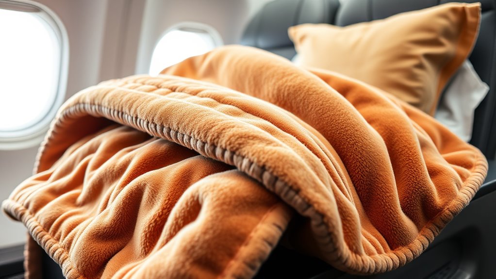 comfortable portable travel blanket
