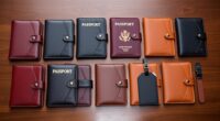 luxury leather passport sets