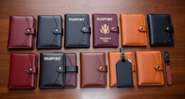 luxury leather passport sets