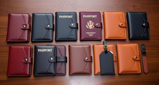 luxury leather passport sets