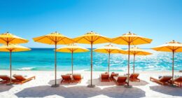 luxury stylish beach shade