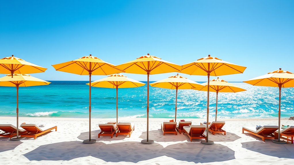 luxury stylish beach shade