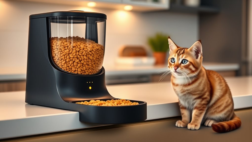 pet feeder features and controls
