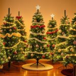 realistic pre lit christmas trees