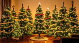 realistic pre lit christmas trees